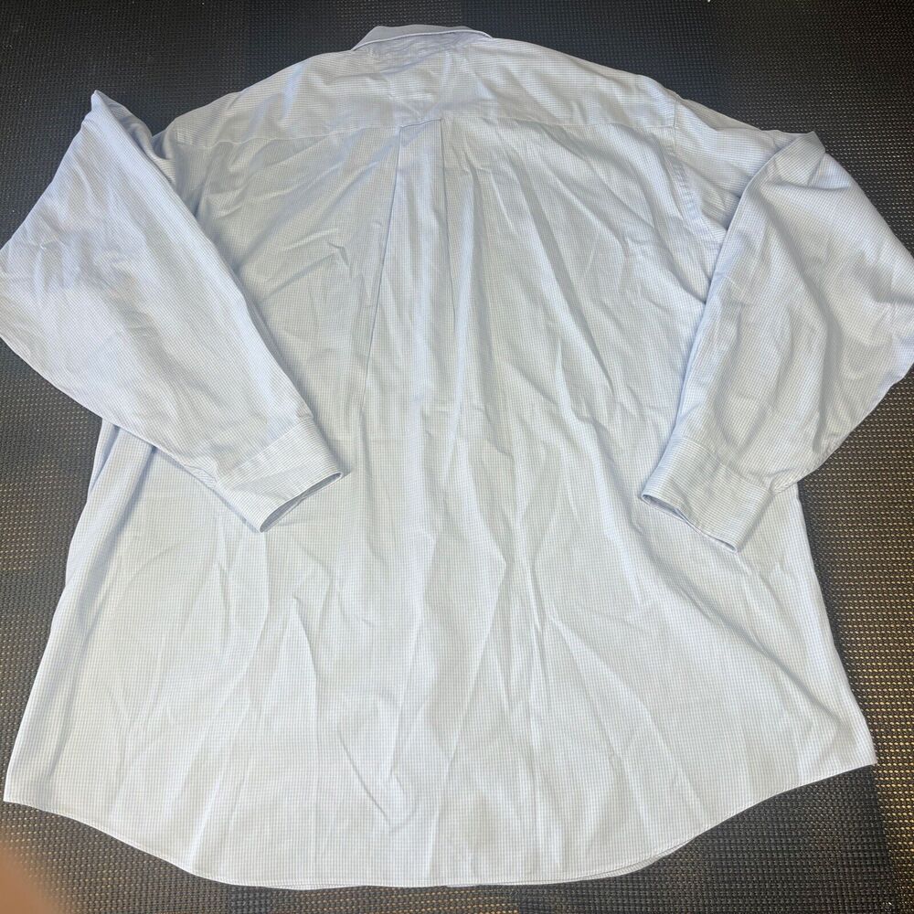Tommy Hilfiger Mens Dress Shirt 16 34-35 Blue White Cotton Long Sleeve - Picture 10 of 10